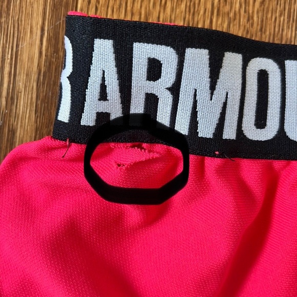 UNDER ARMOUR Girls Play Up Loose Shorts (in PENTA PINK/BLACK/WHITE - Size - S) - Picture 7 of 7
